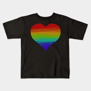 gay paint heart Kids T-Shirt